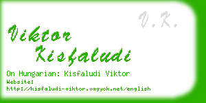 viktor kisfaludi business card